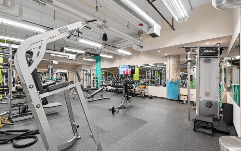 24-Hour Fitness Center with circuit training equipment